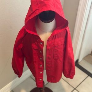 Red windbreaker